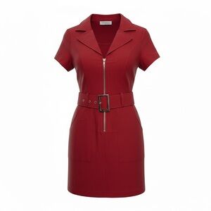 Little Mistress Scarlet Belted Mini Dress